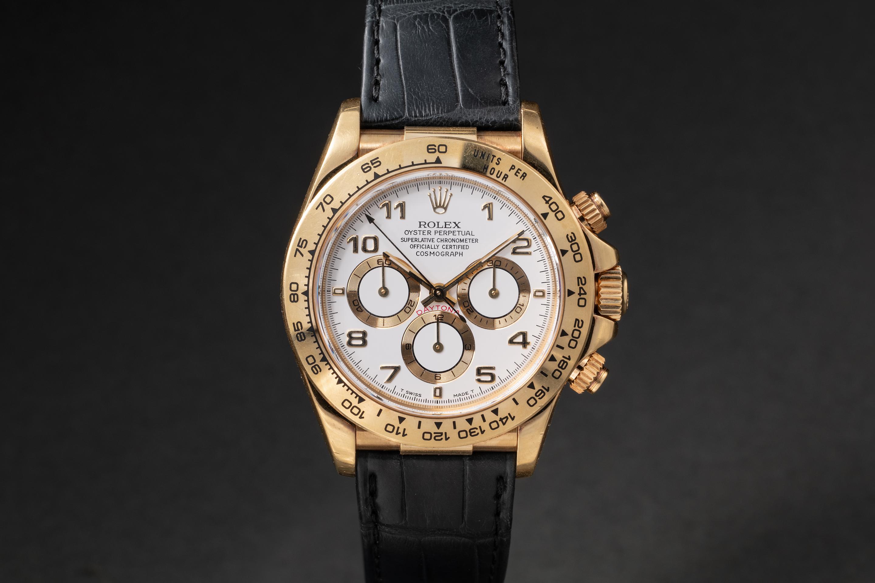 FS: 1997 Rolex 18K YG Daytona 16518 White Arabic Dial - Rolex