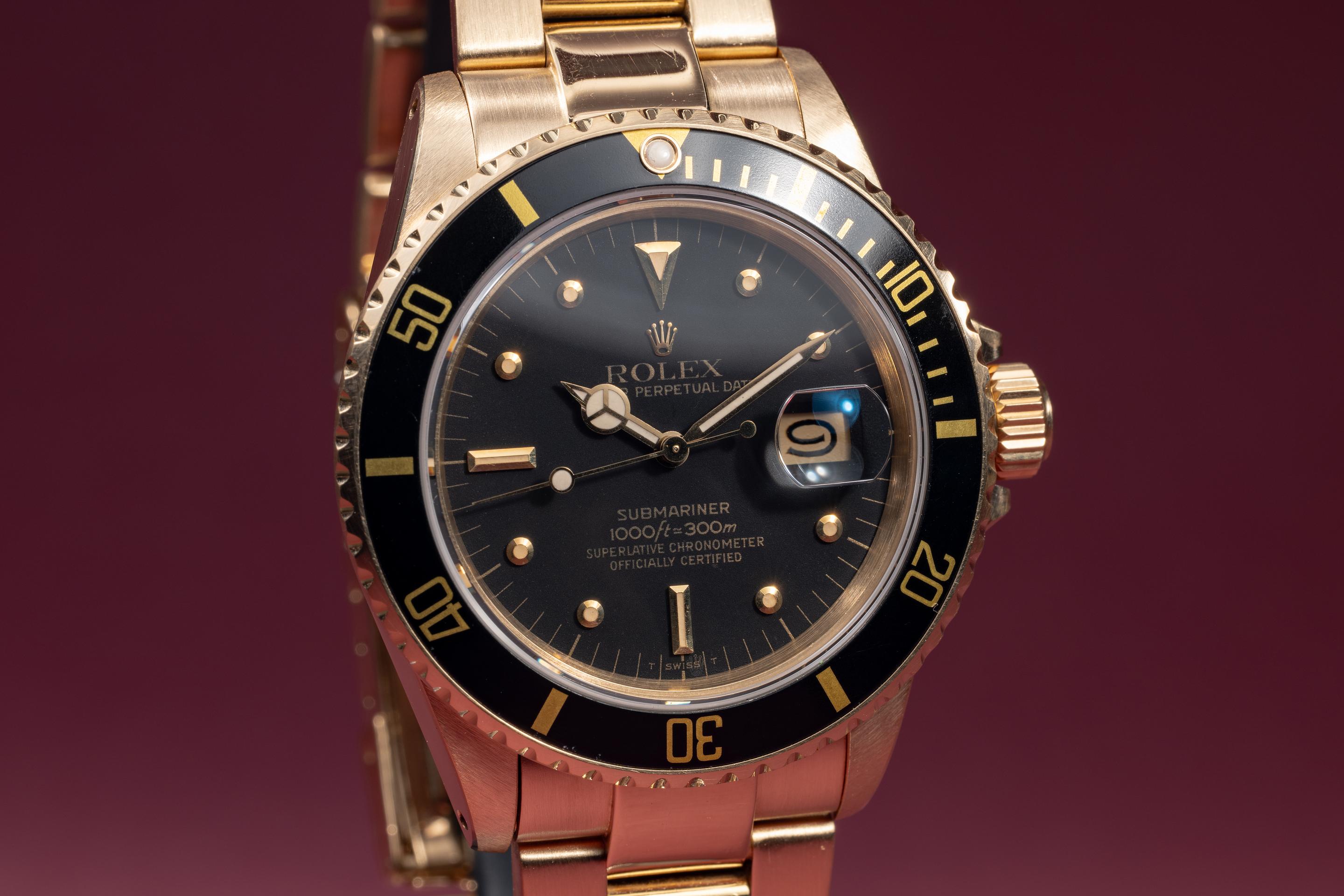 FS: 1986 rolex 18K YG Submariner 16808 Black Nipple Dial - Rolex