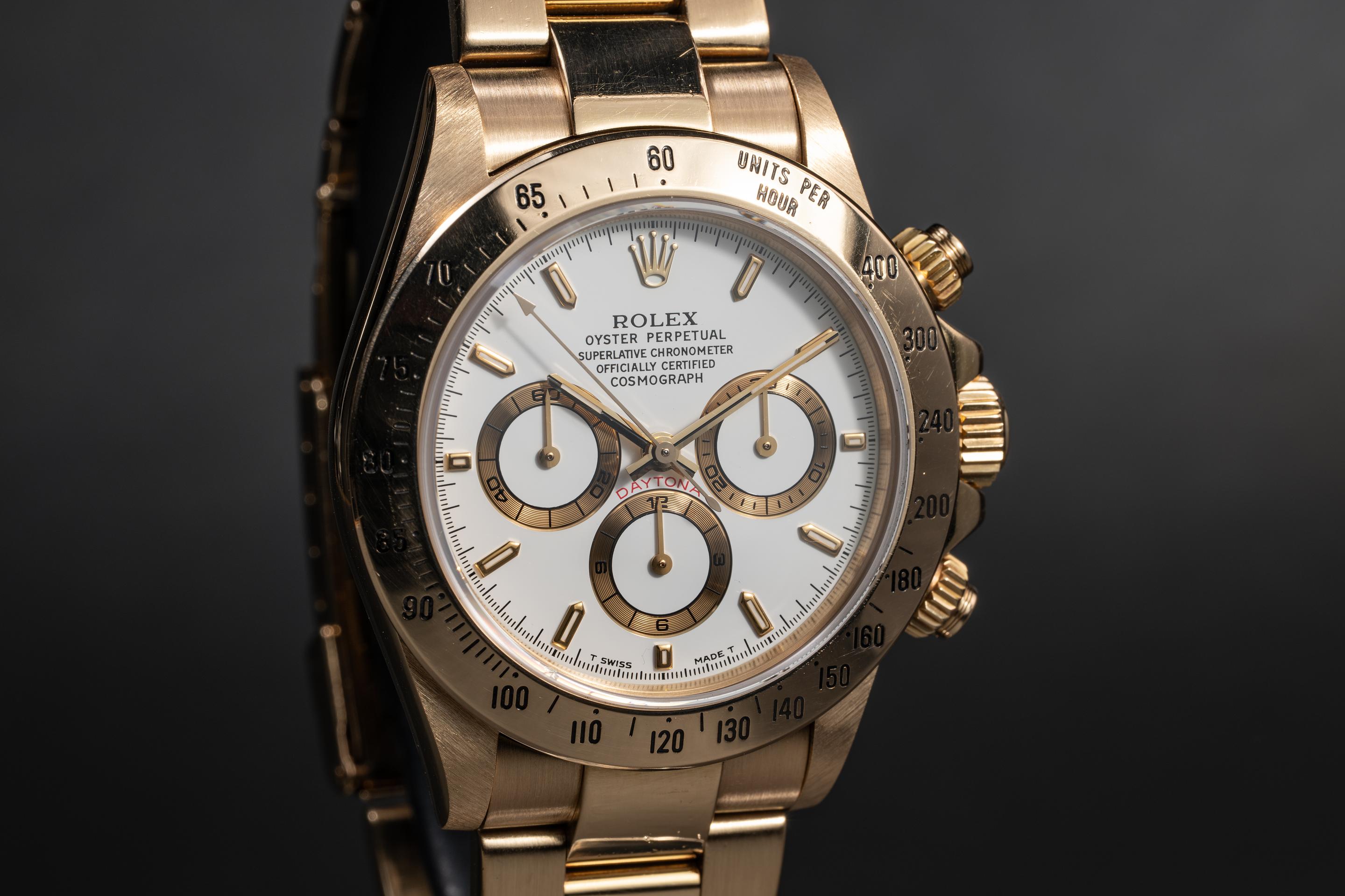 FS: 1990 Rolex 18K YG Daytona 16528 White Dial with Papers - Rolex