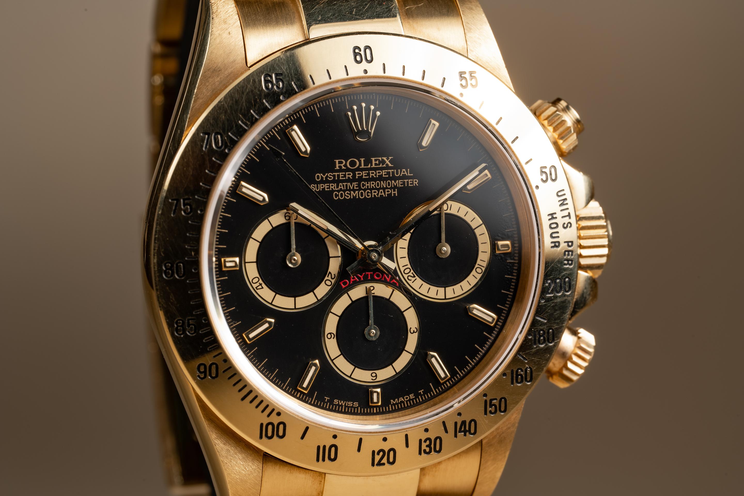 FS: 1989 Rolex 18K YG Daytona 16528 with Mark 2 4 Line Inverted 6