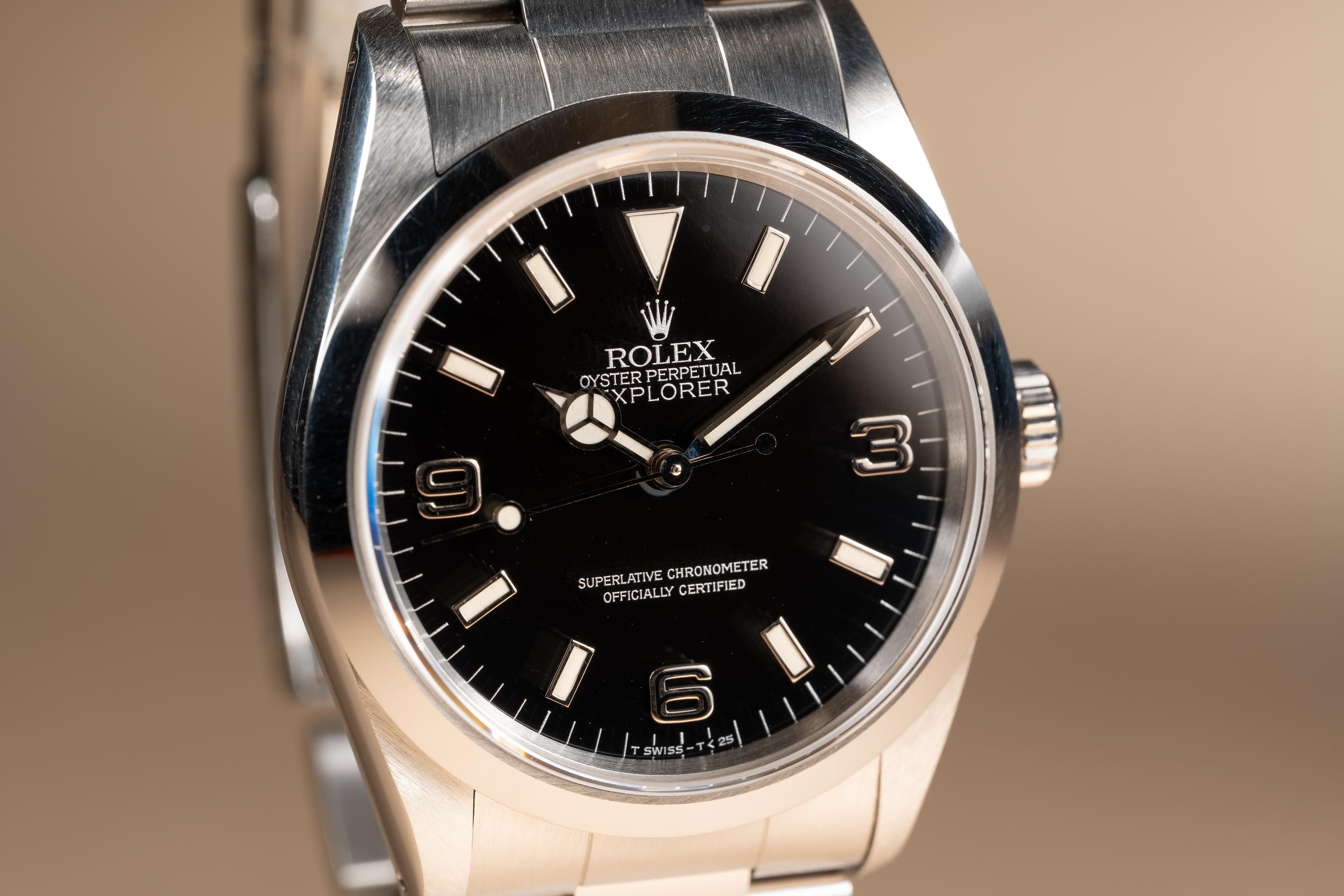 FS 1990 Rolex Explorer 14270 Blackout 3 6 9 Dial with Box and