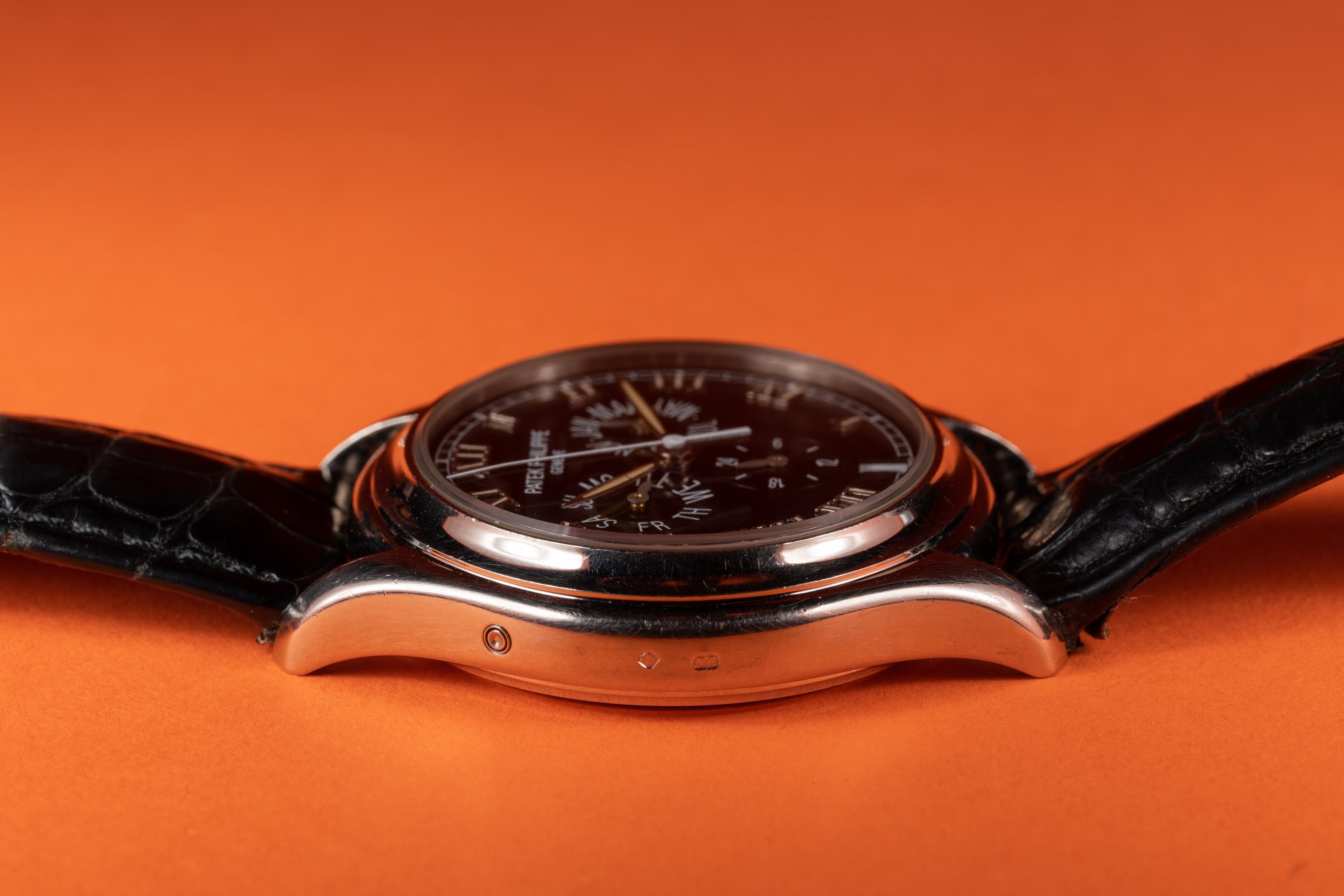 Fs patek philippe annual calendar 5035g black dial with papers rolex